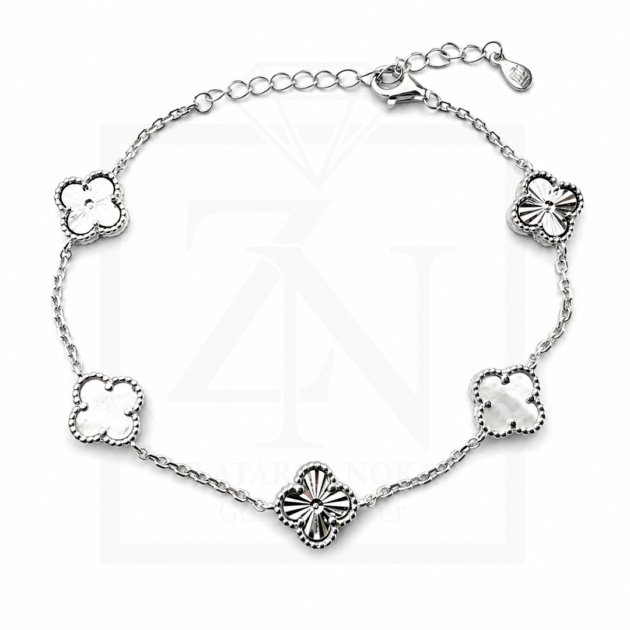 Srebrna narukvica Clover Romance Bracelet