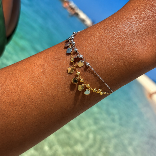 Srebrna narukvica Heart Charm Bracelet
