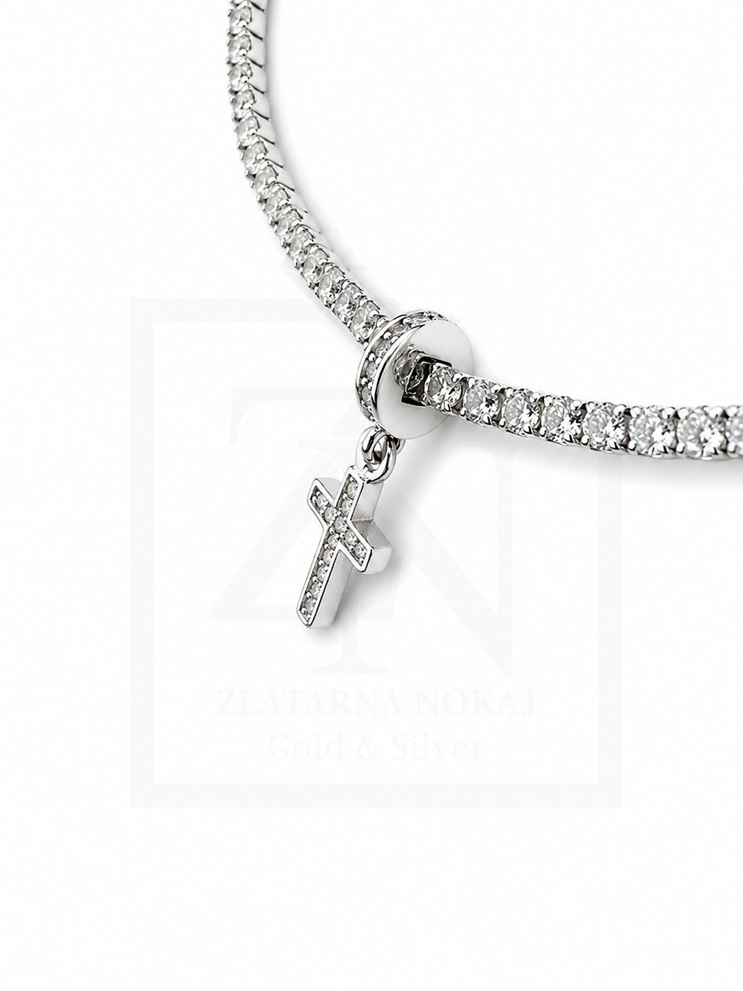 Srebrna narukvica Faith Tennis Bracelet
