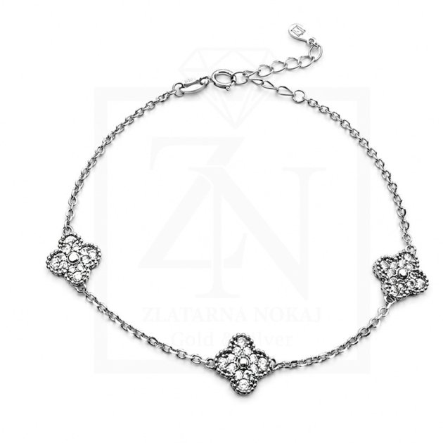 Srebrna narukvica Vintage Clover Bracelet