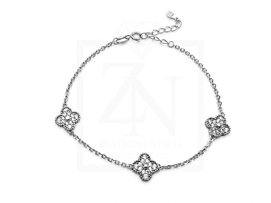 Srebrna narukvica Vintage Clover Bracelet