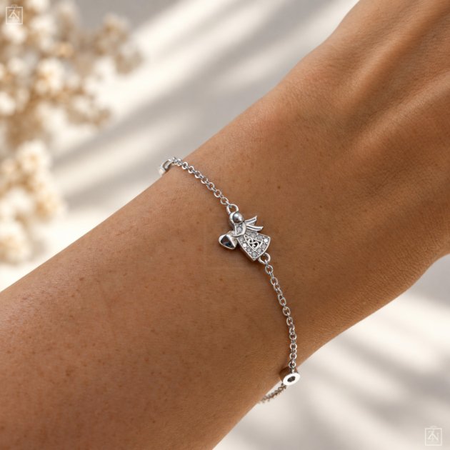 Srebrna narukvica Angel Charm