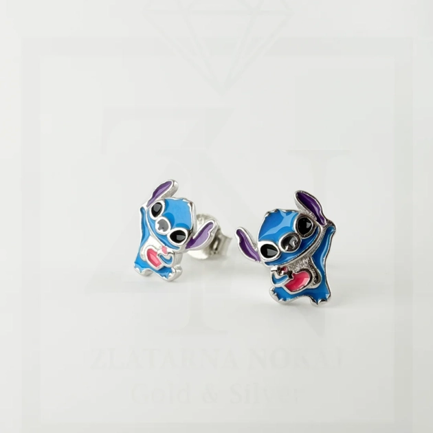 Srebrne štift naušnice Stitch Kids