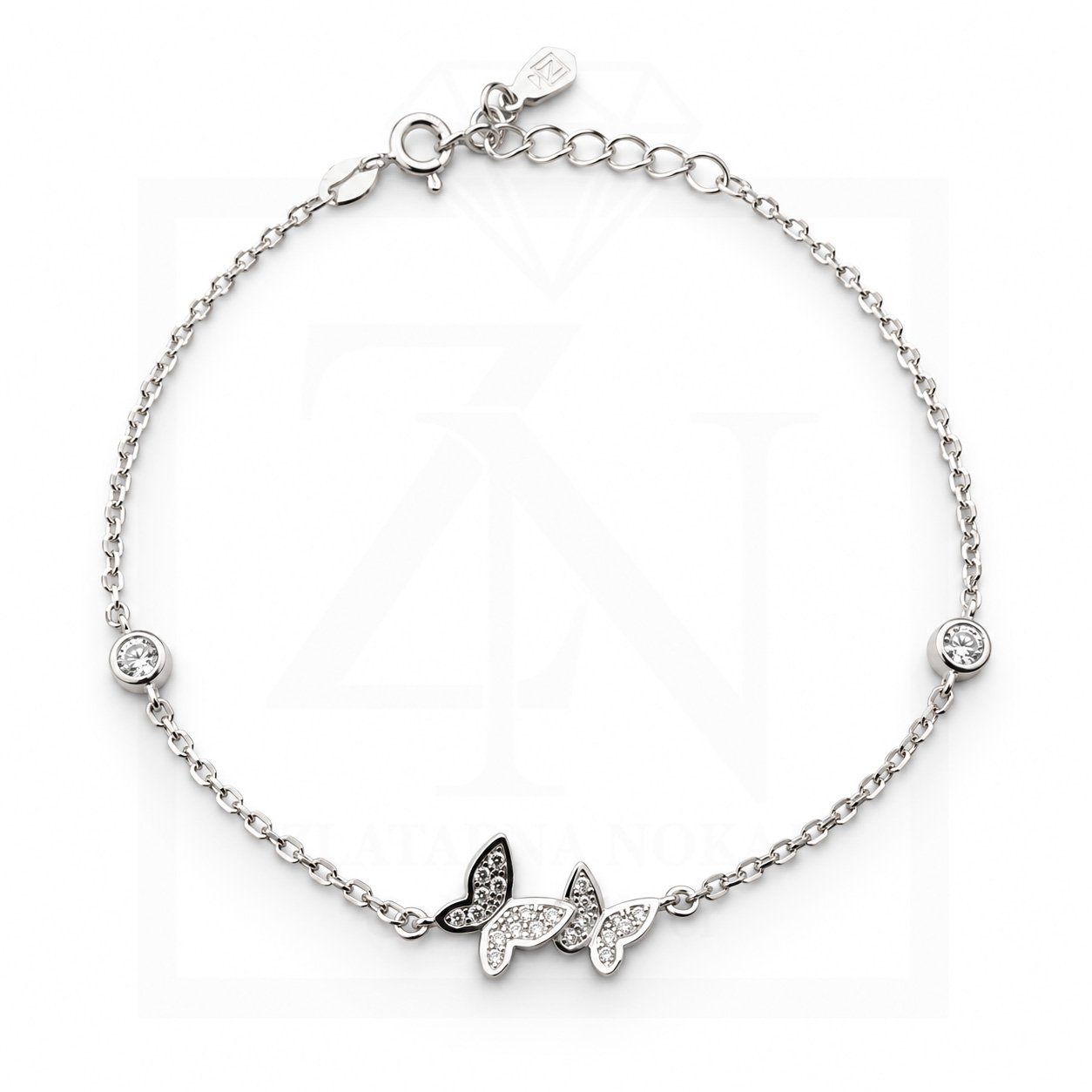 Srebrna narukvica Butterfly Trio - Slika 2